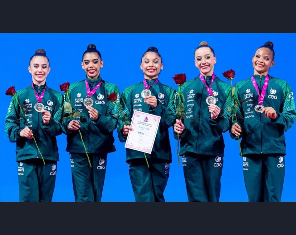 Com capixaba, Brasil conquista medalhas inéditas no Mundial de ginástica rítmica